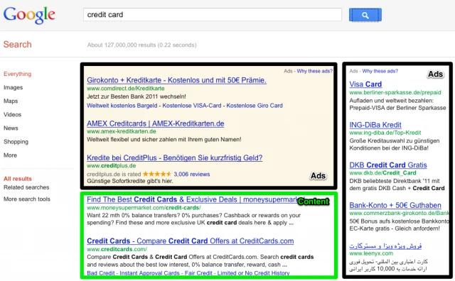 Google Search Results Ads