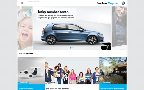 VW Das Auto Magazine Frontpage Screenshot