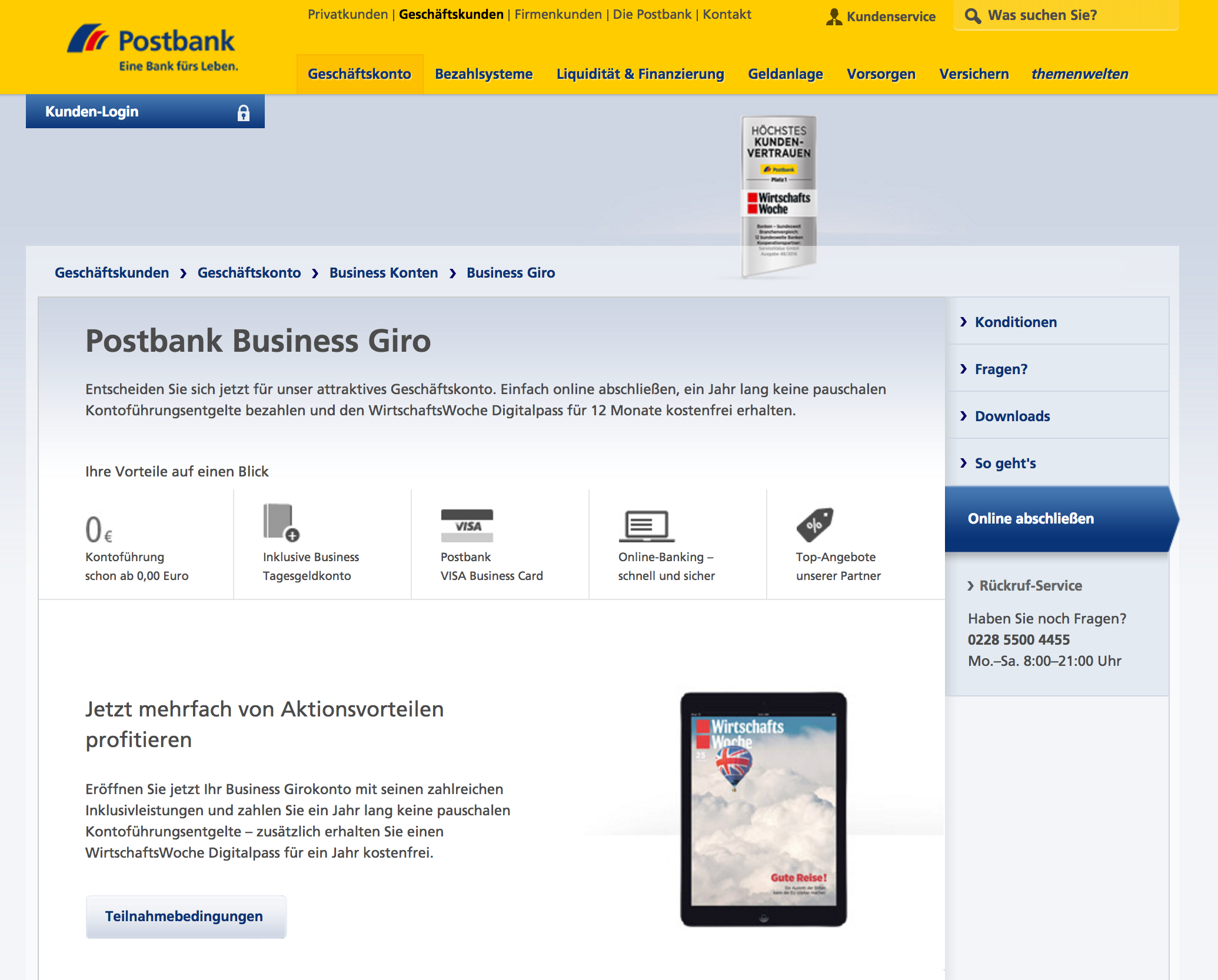 Postbank Business Giro Review