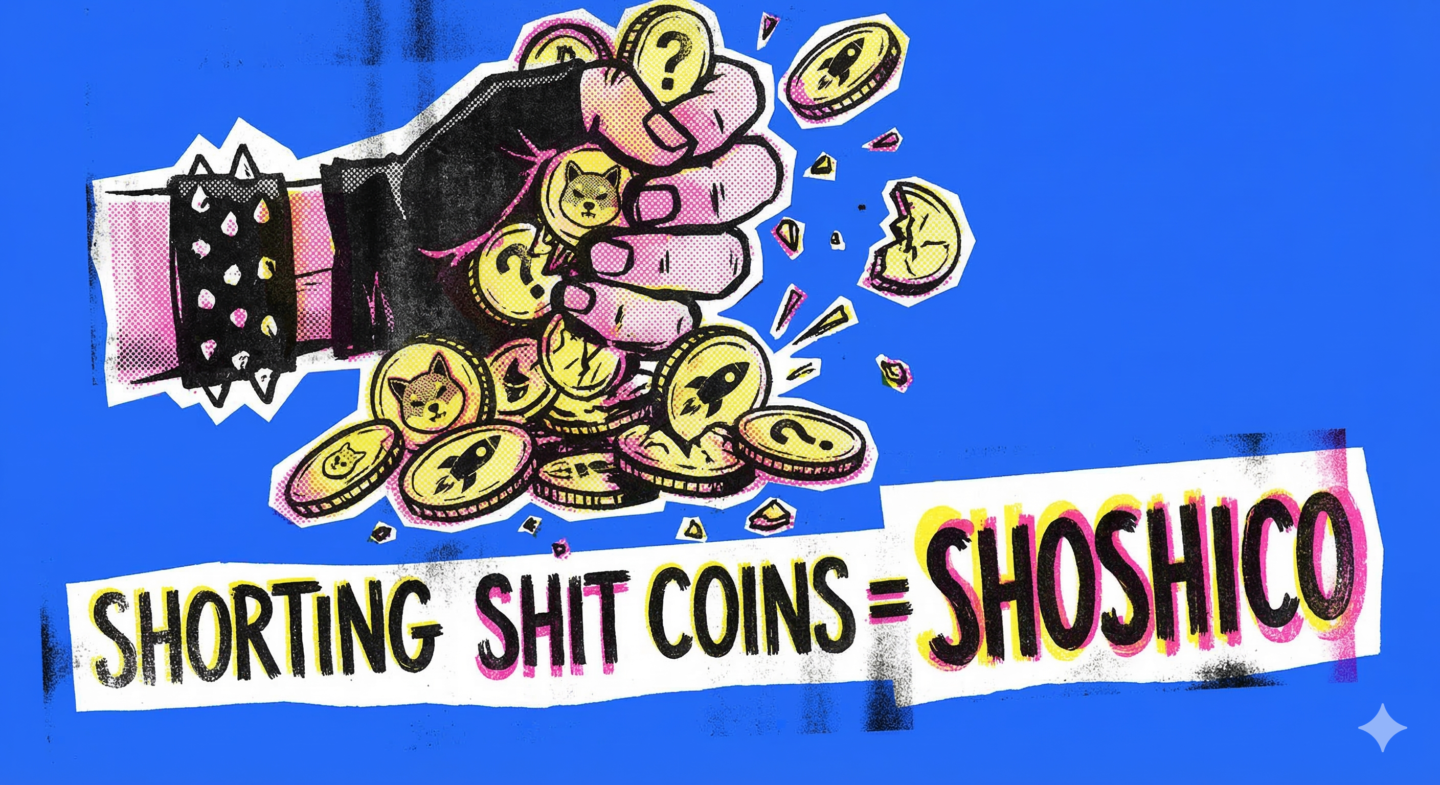 ShoShiCo visual for shorting shit coins with leverage