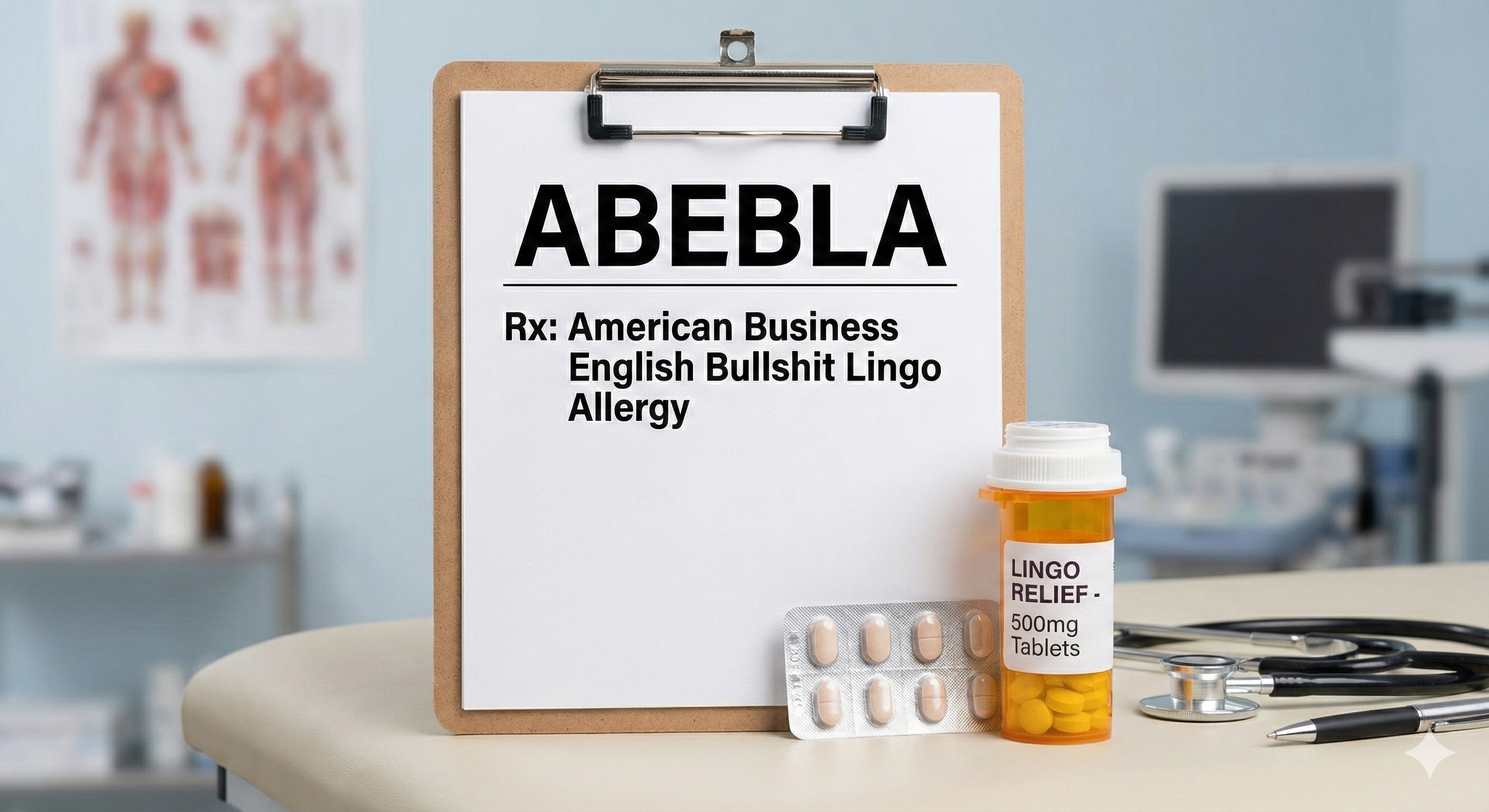 ABEBLA — American Business English Bullshit Lingo Allergy