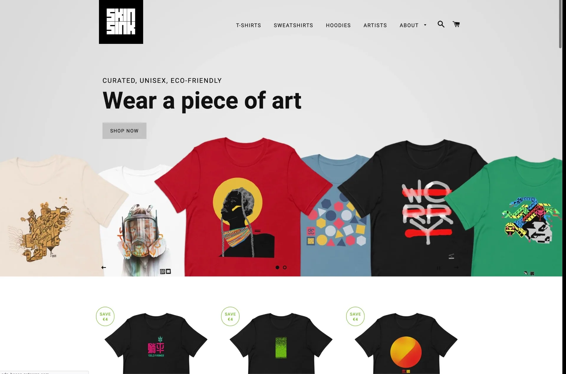SKINSINK website
