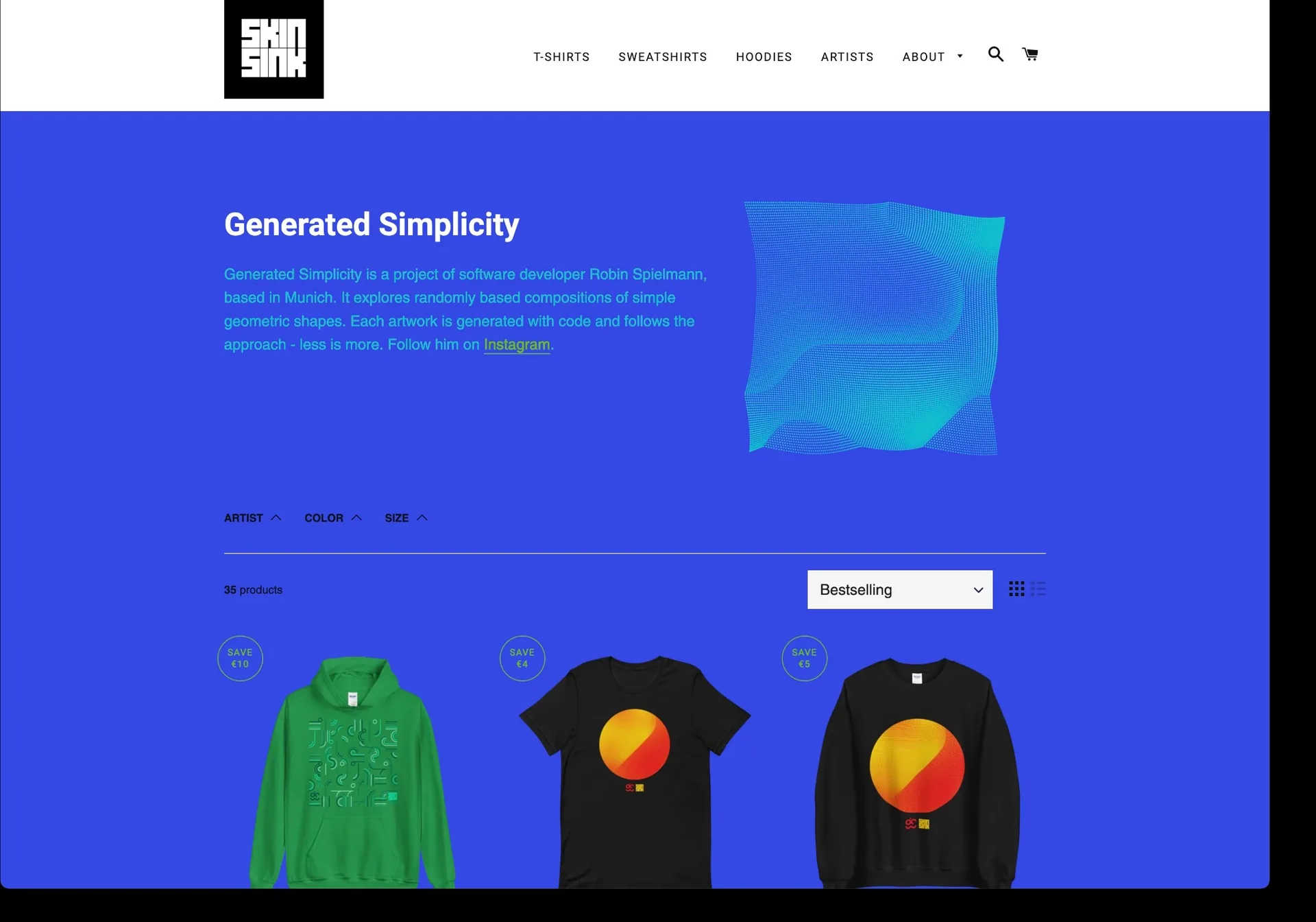 SKINSINK website