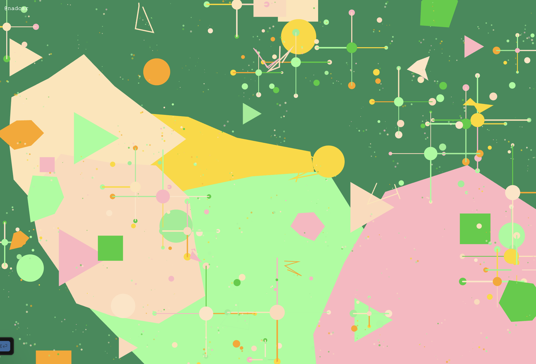 Springtime — abstract shapes and confetti