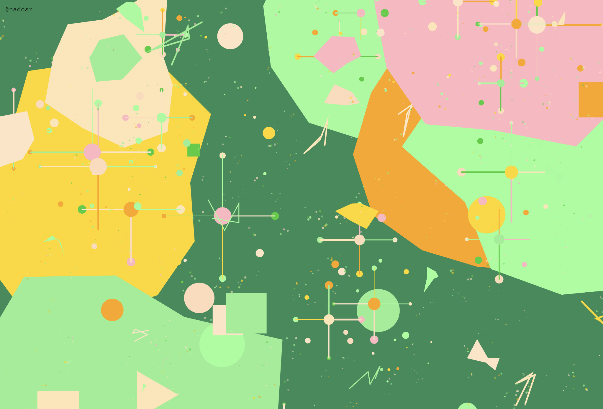 Springtime — nodal network and color blocks